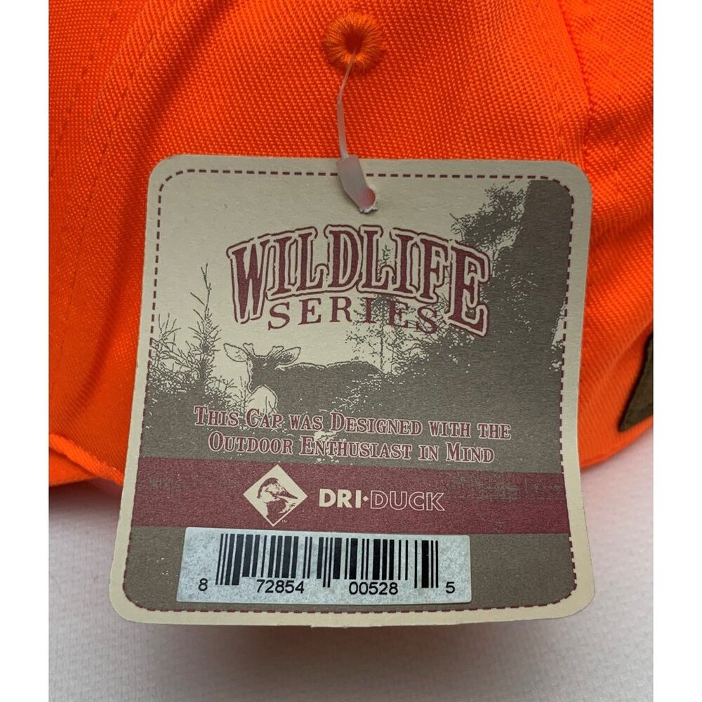 Blaze Orange Dri Duck Ball Cap Ring Neck Pheasant Hunting Terex Utilities NEW - Picture 9 of 9